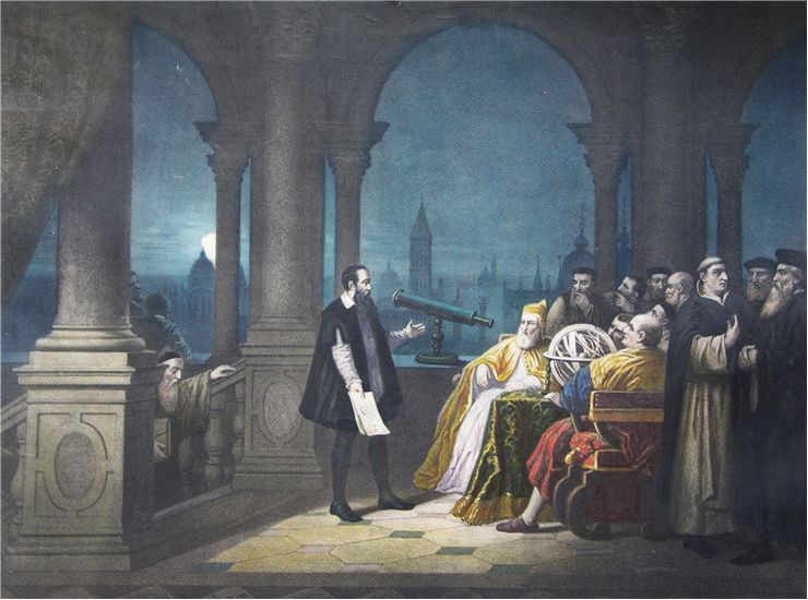 Picture Of Galileo Galilei Displaying His Telescope To Leonardo Donato