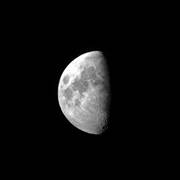 Picture Of Half Moon Seen From A Small Telescope