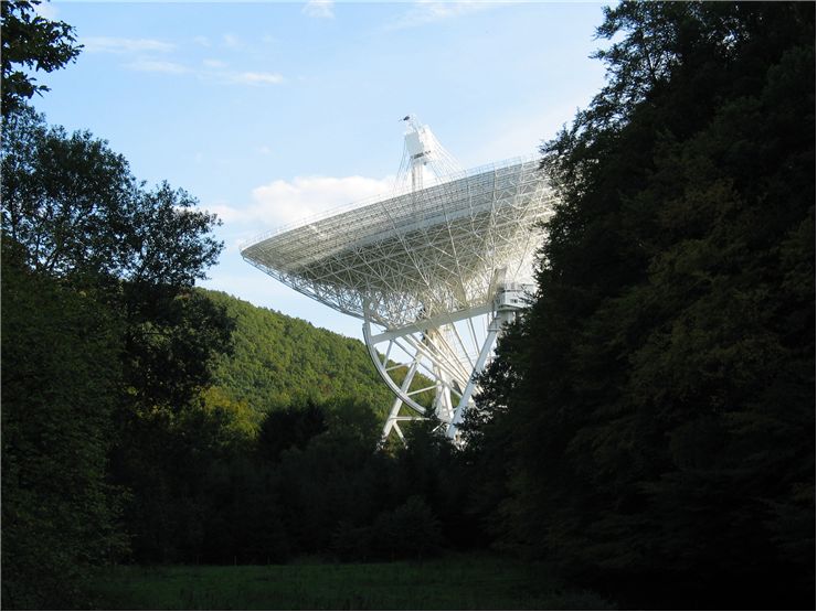 Picture Of Telescope Effelsberg In The German Landscape Eifel