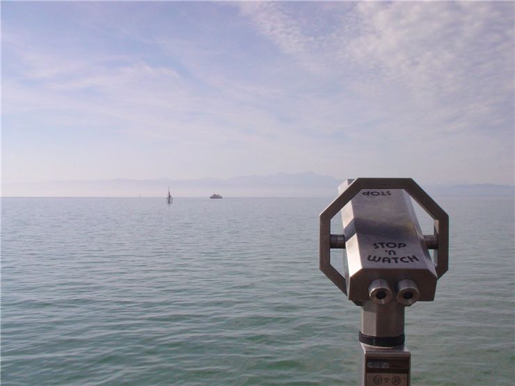 Picture Of Telescope On Lake Constance Germany